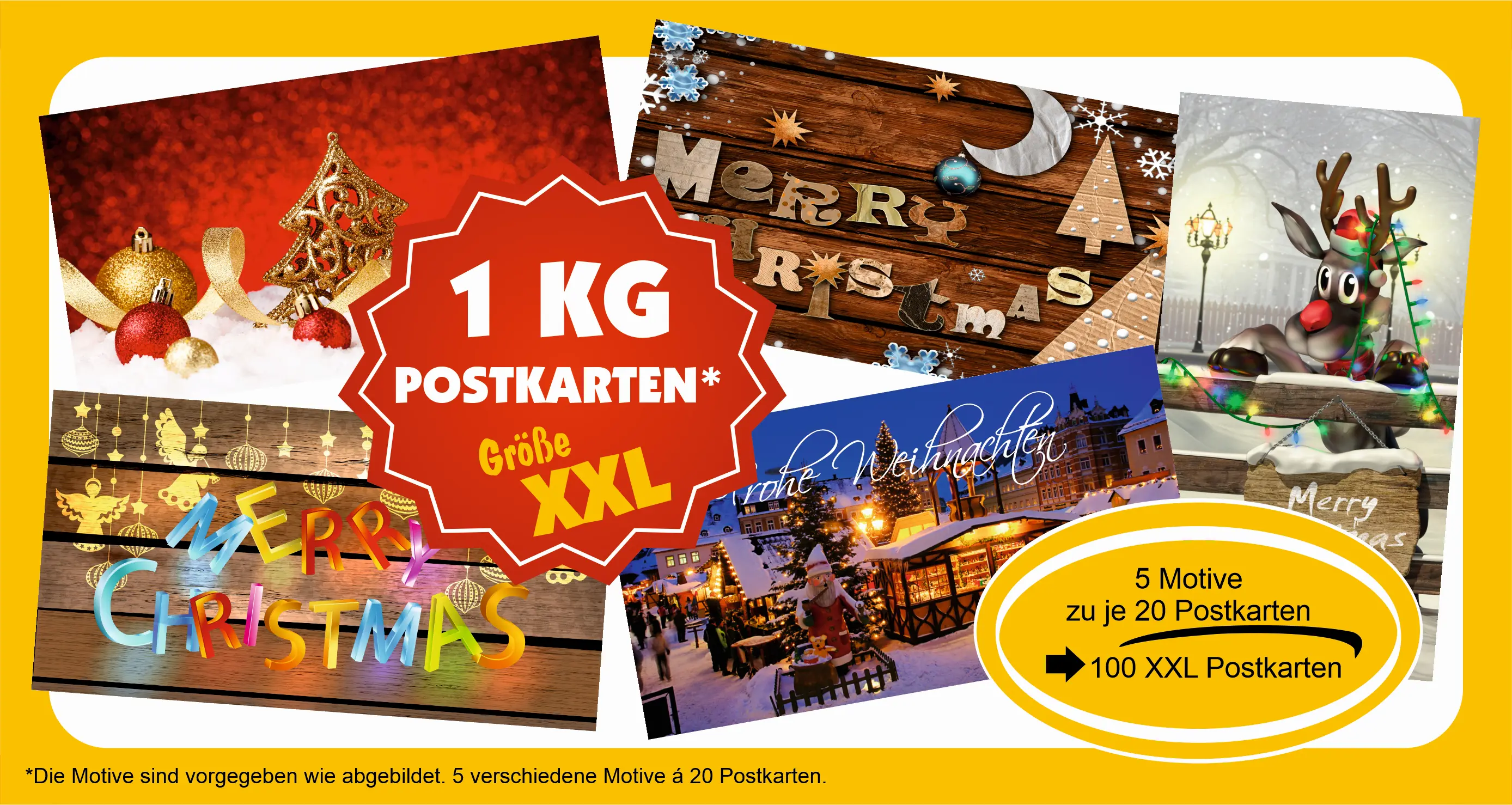 Weihnachten XXL Postkartenpaket