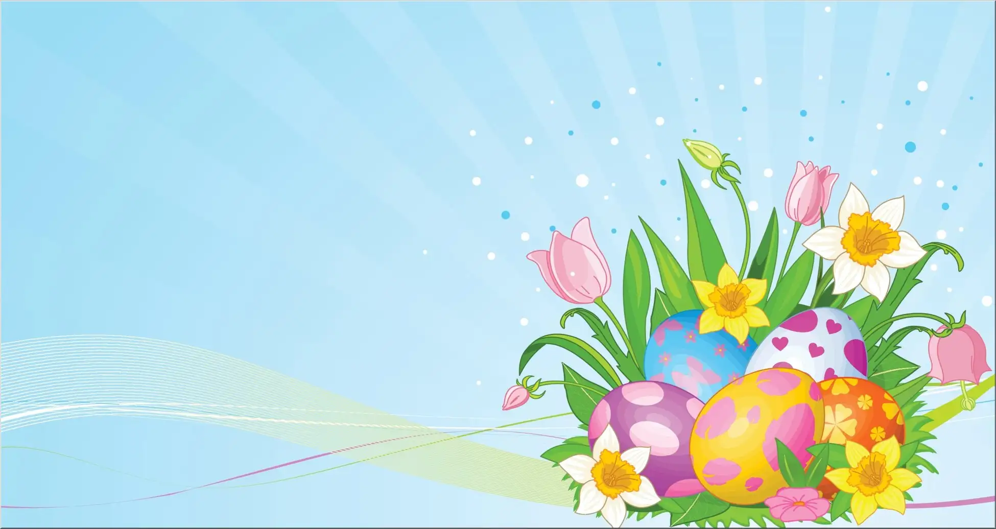 Ostern Postkarte Xxl Eier Blumenstrauß