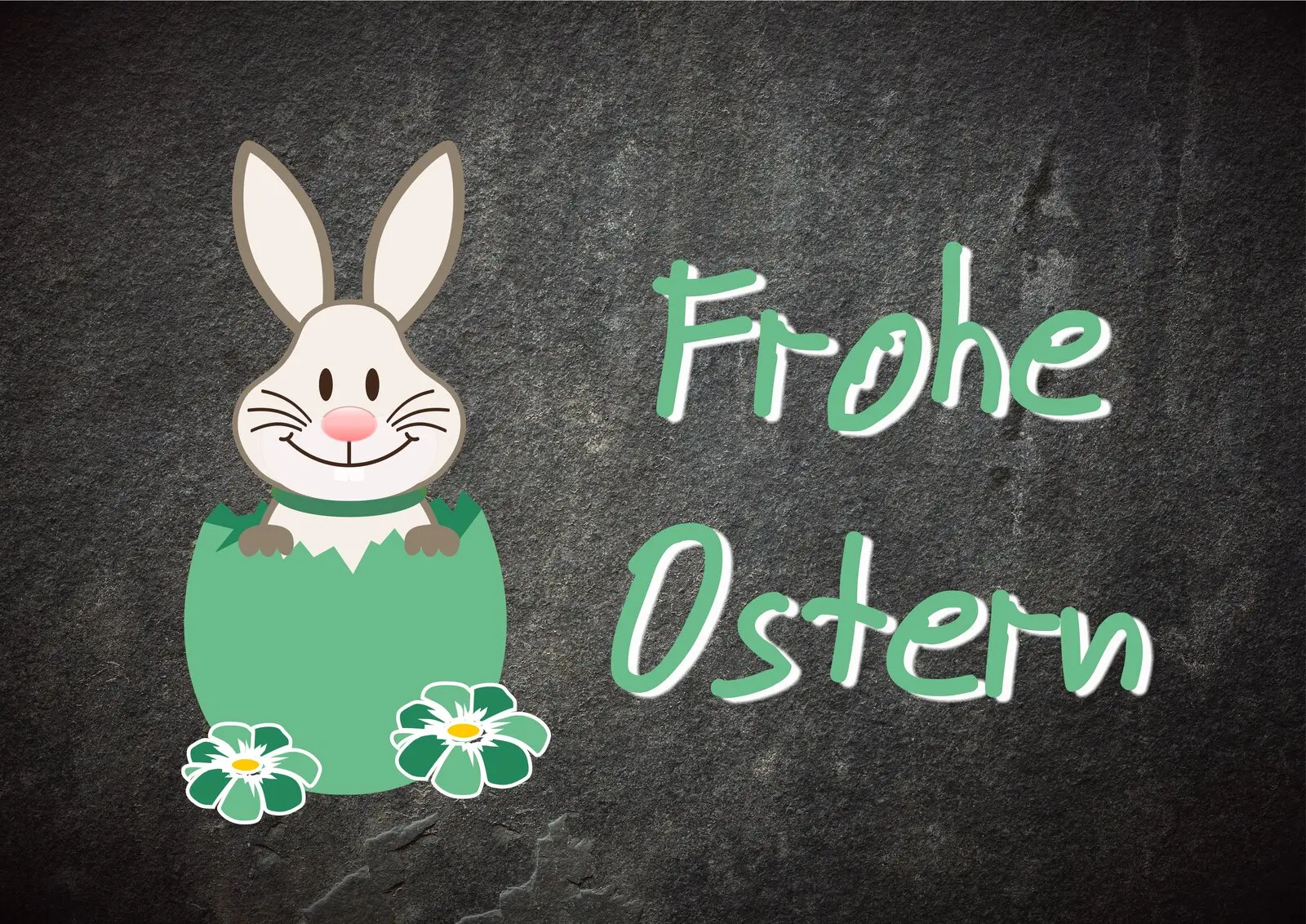 Schöne Osterpostkarte Motiv lustiger Ostserhase in Ei